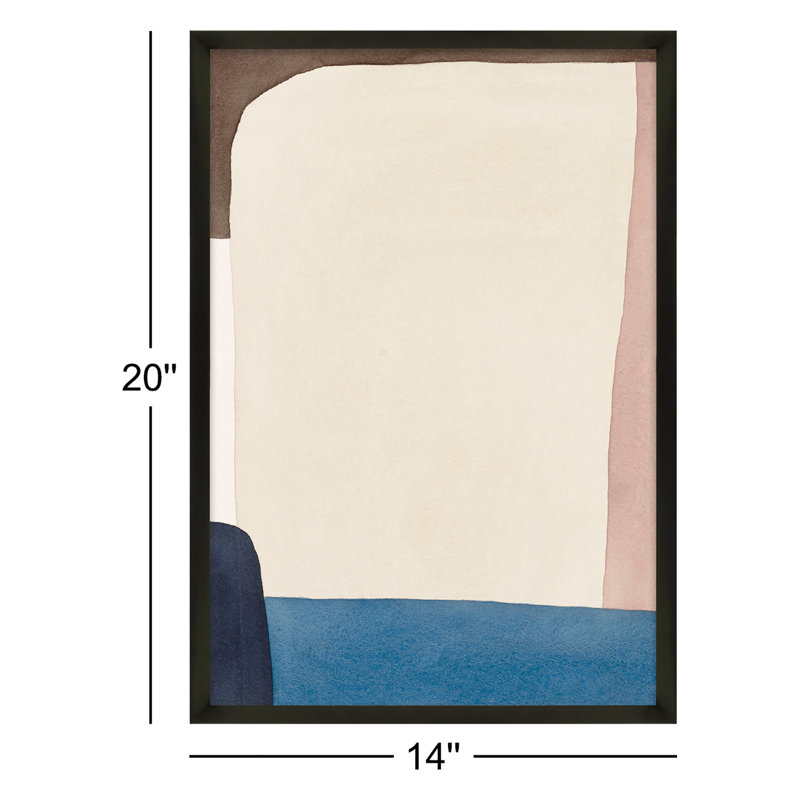 Distant Sand Painting by Julia Balfour, 14" W x 20" H, Black Framed