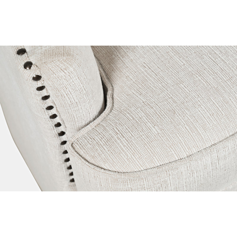 Ines 30'' Wide Tufted Swivel Armchair, Beige 