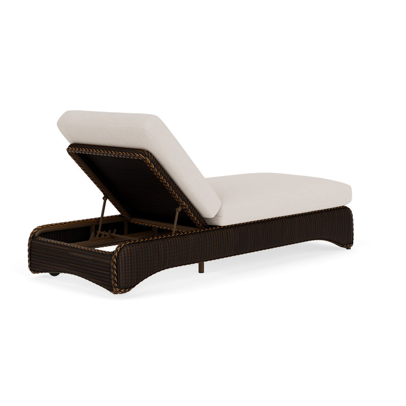 Loom Outdoor Chaise Lounge, Mink, Canvas Canvas