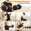 Ensemble d'haltères réglables de 20 kg, ensemble 4 en 1 avec connecteur, utilisable comme barre d'haltères, kettlebell, support pour pompes, disque de poids, idéal pour les exercices de conditionnement physique à domicile. Convient aux hommes et aux femmes.
