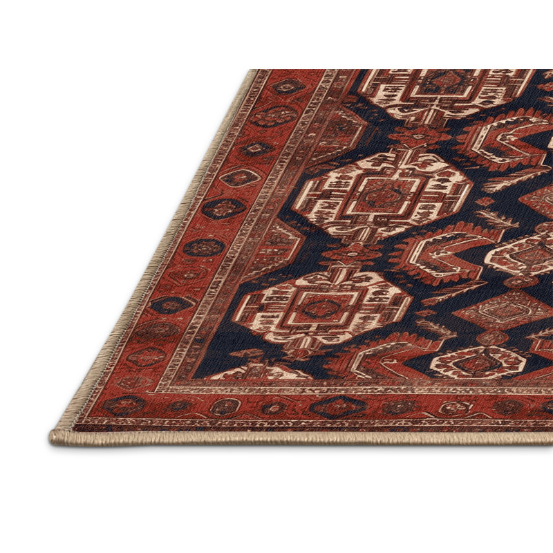 Tapis brun lavable à la machine, Rond 3 pi