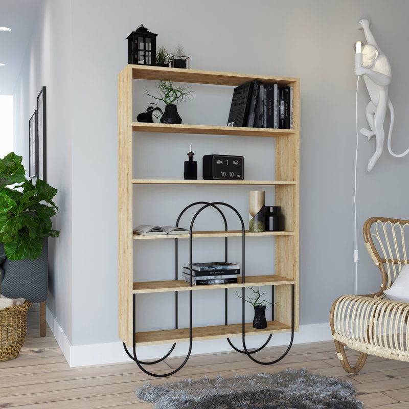 Norfolk Modern Bookcase Display Unit Tall 159.1cm, Oak