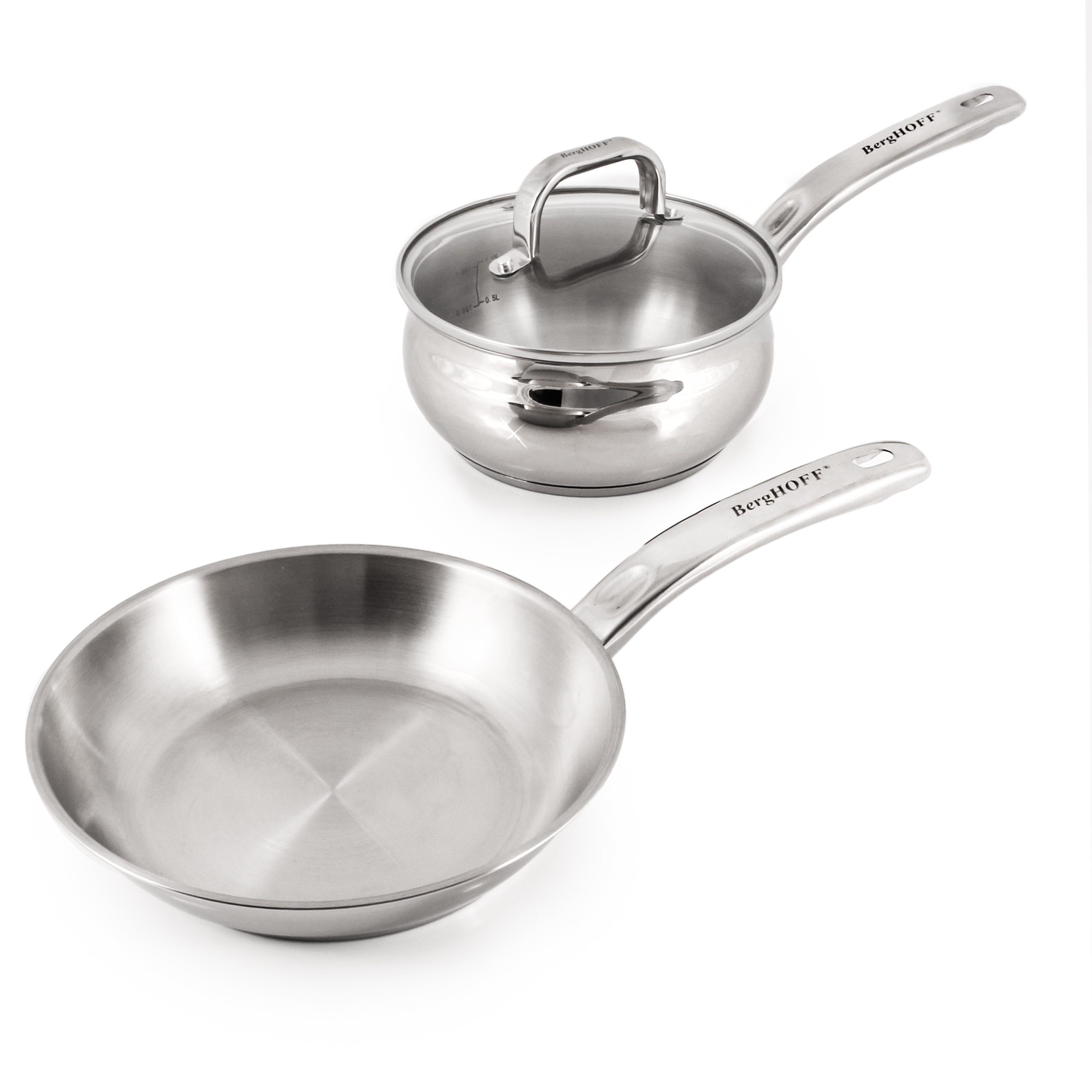 BergHOFF Gem Stainless Steel 3-pc. Cookware Set, Color: Silver