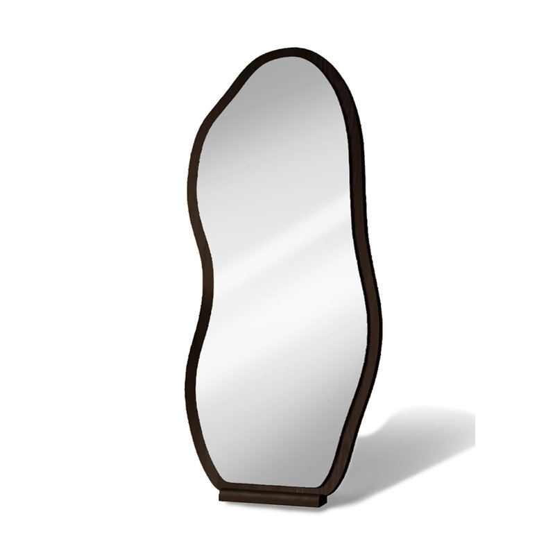 French-Style Retro Irregular Wall-Mounted Floor Mirror With Full-Length View, 62.99” x 19.69”