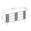 138 cm W Chest of 6 Drawers