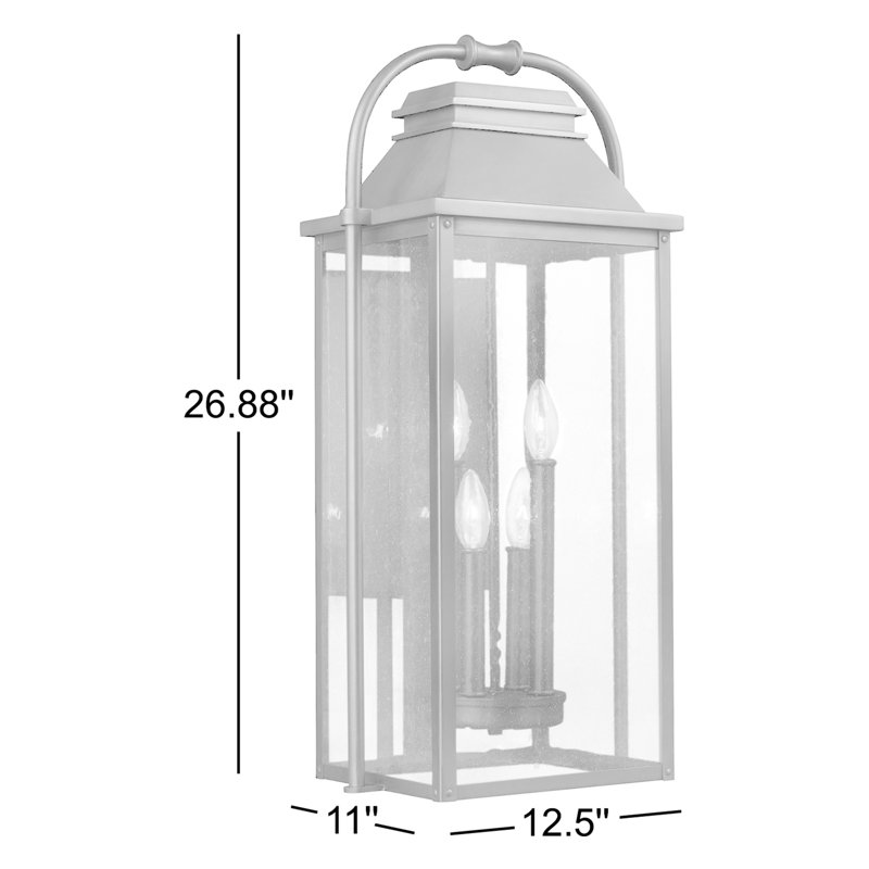 Plafonnier encastré d'extérieur 4 lumières Newson, Cuivre naturel