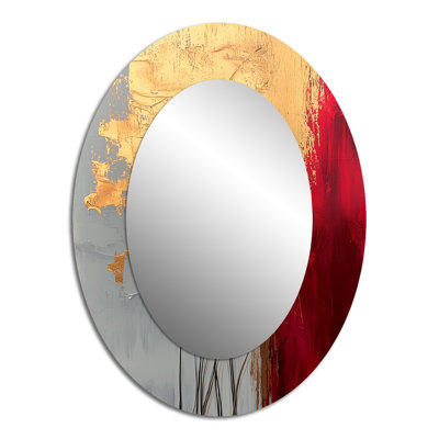Miroir mural rose et doré