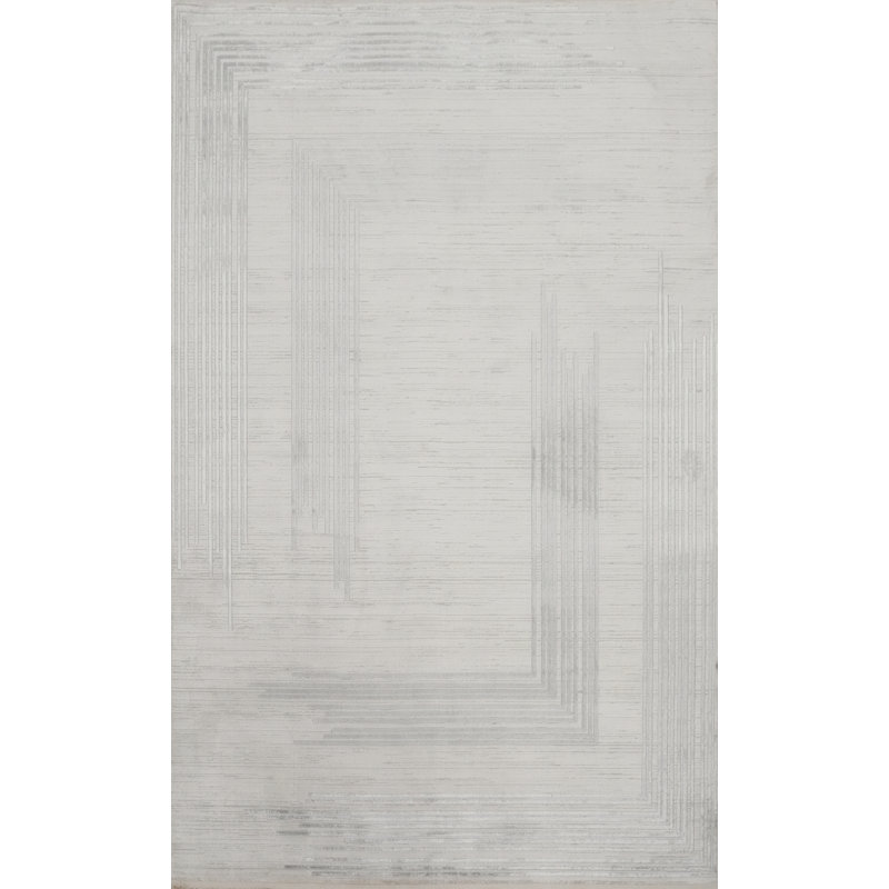 Tapis moderne et minimaliste en laine 5 x 8 pour espaces sophistiqués
