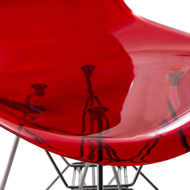 Chaise d'appoint moulée - ensemble de 2, Rouge