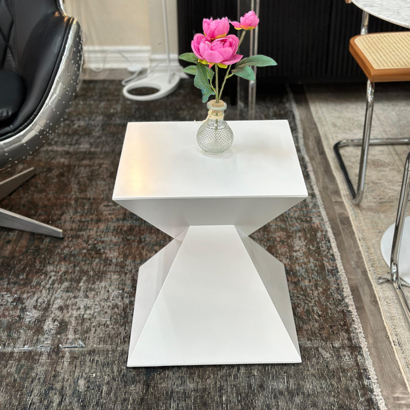 Table d'appoint Rha, Blanc