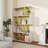 Chaneyra 56" H x 31.5" W Steel Geometric Bookcase-723922866