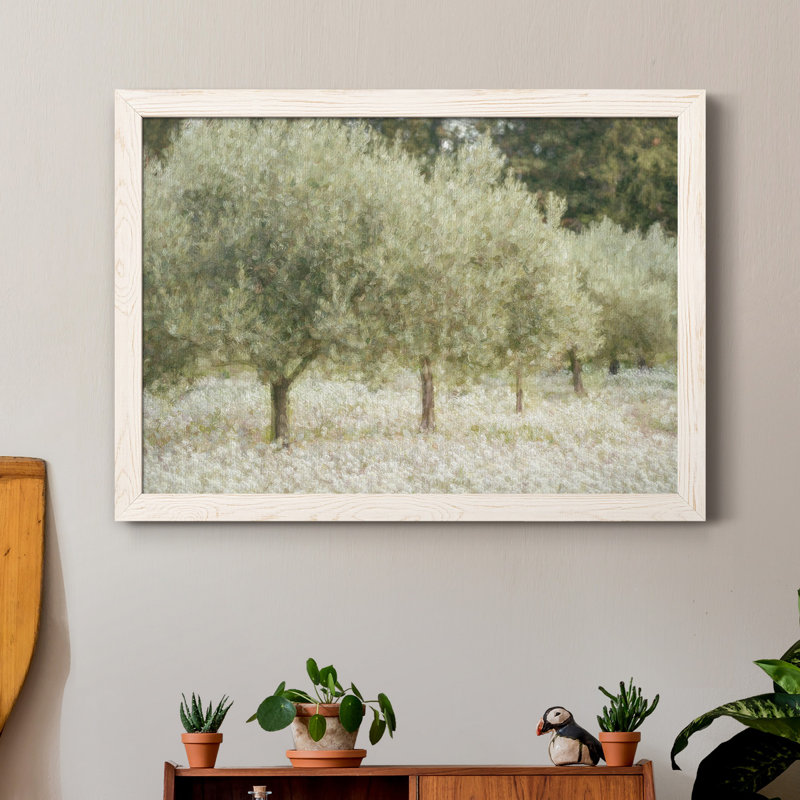 Paintograph Olive Trees - Reproduction d'art sur toile encadrée, Blanc, H 37,5 po x l 27,5 po x P 1,5 po