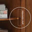 Armoire de coin en bois massif brun