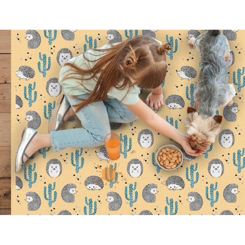 Aithen Vinyl Machine Printed Area Rug, Rectangle 133 x 200cm