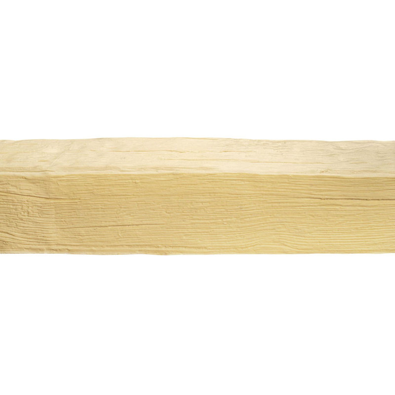 Poutre moderne en simili bois H 5 7/8 po x l 3 7/8 po x P 12,75 po, Beige