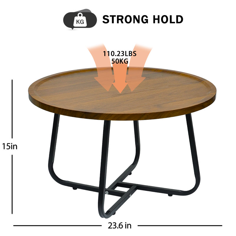Table basse Ruano, Brun