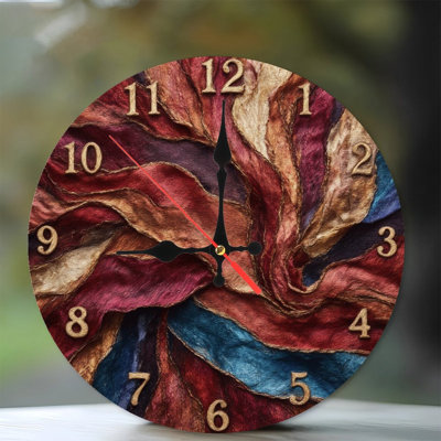 Cadran de l'horloge avec tissu texturé