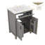 Ensemble de meuble-lavabo moderne 48 po avec lavabo en céramique, meuble de rangement équipé d'un tiroir rabattable et de tablettes à deux niveaux-68489947
