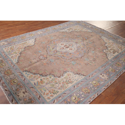 Tapis traditionnel en laine noué à la main 7 x 9