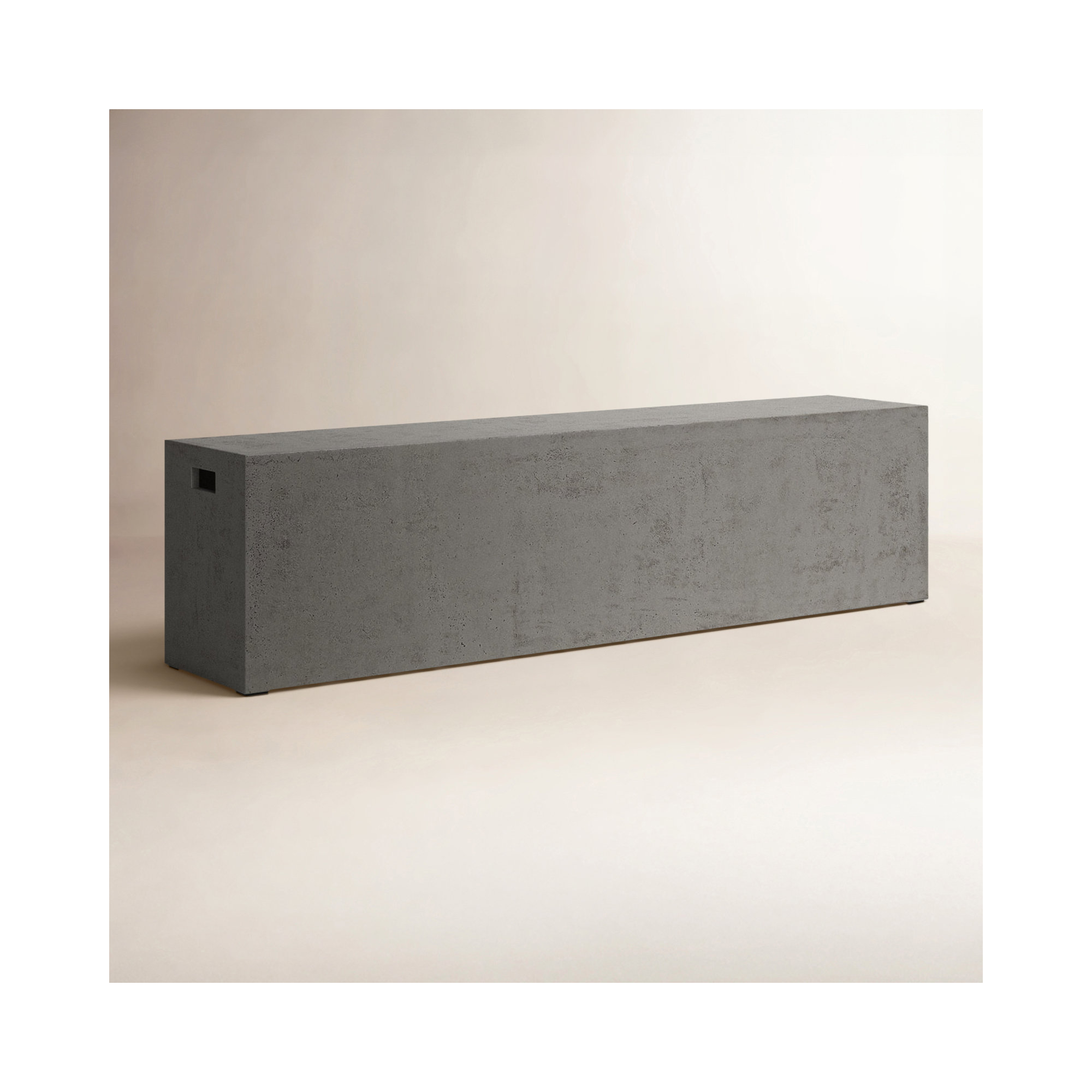 Kareen Bench, 18"H x 70.75" W x 14" D, Dark Gray