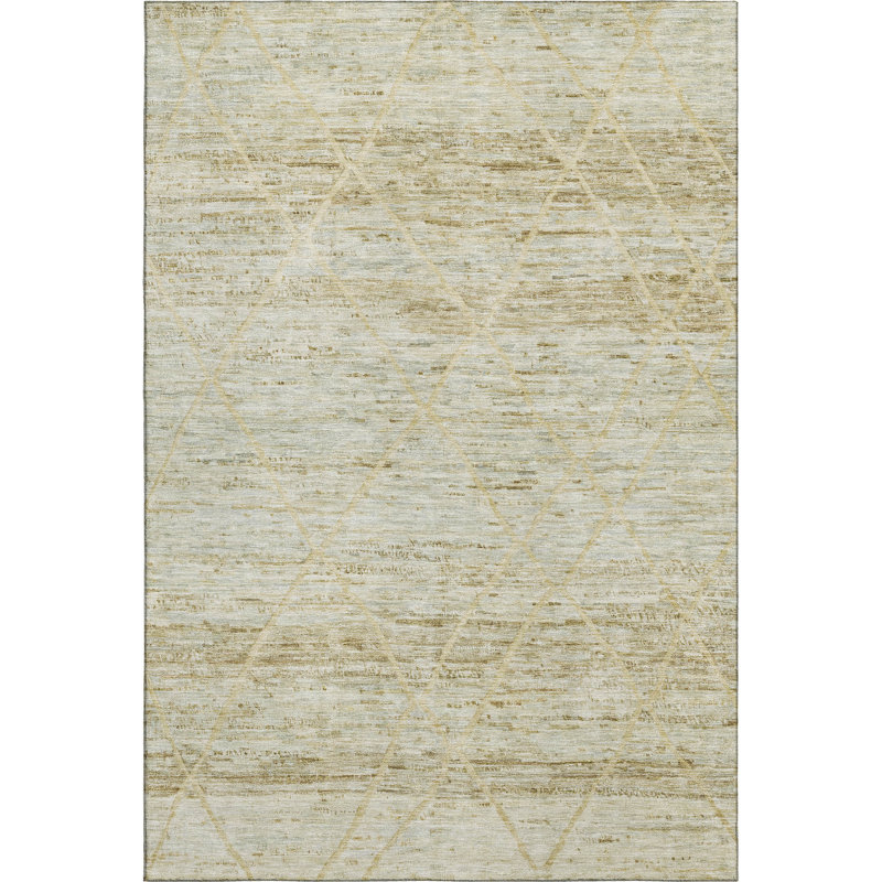Premium Machine Washable Honig AMF1658 Diamonds Rug, Rectangle 2'6" x 3'10"