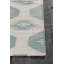 Tapis en laine / coton tissé à la main réversible vert menthe et crème Chyanna-24432232