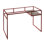 Bureau Yasin avec plateau en verre et finition rouge