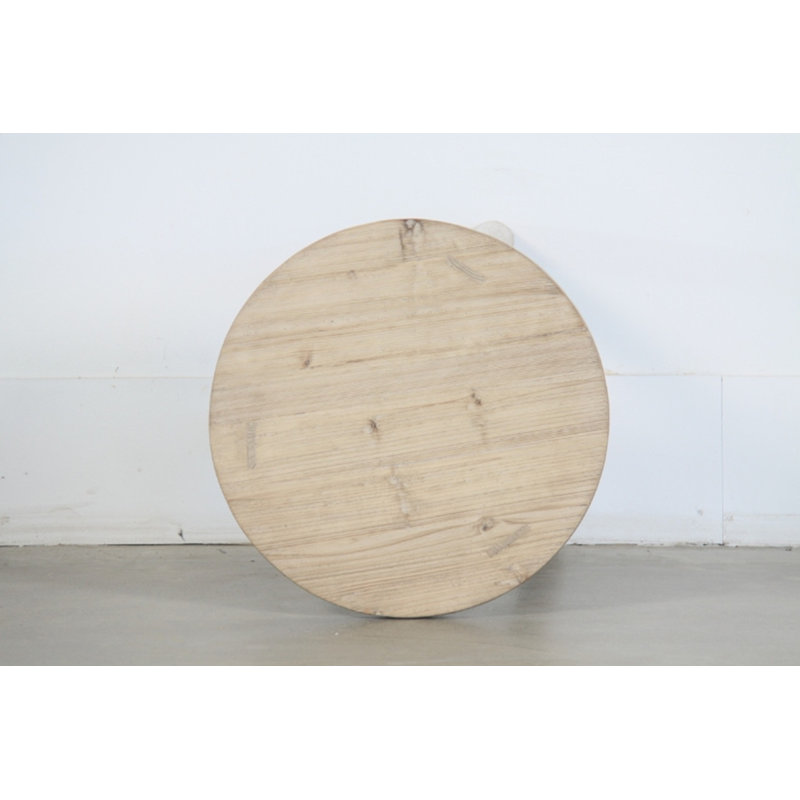 20" Round Side Table with Round Legs Weathered Natural