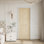 Porte intérieure en bois de pin massif 28 po x 80 po à 2 panneaux et arche, sans finition et à peindre, fabrication robuste en bois de pin massif naturel, sans quincaillerie, pour la chambre à coucher, le placard, le salon, le garde-manger et la salle de bain Poche, porte française et pliante