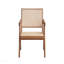 Chaise d'appoint en rotin et finition naturelle