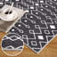 Washable Boho Farmhouse Area Rug Soft Non Slip Throw Carpet Mat, Grey-1945442633