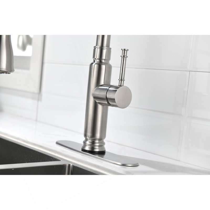 Touch Kitchen Faucet With Pull Down Sprayer, Brushed Nickel