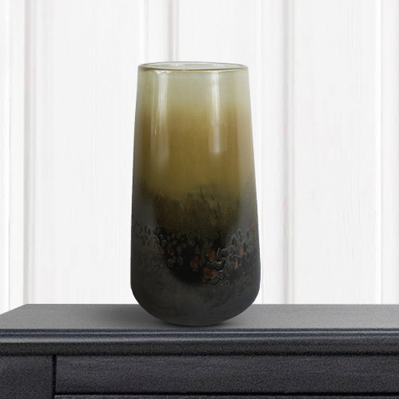Catalayah Glass Vase For Living Room Furniture, Luxury Decoration Handmade Vase, 38cm H x 19cm W x 19cm D