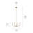 4-Light Bronze Convertible Chandelier-530860068