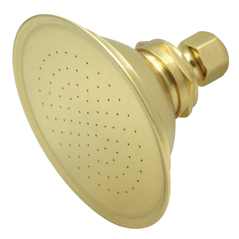 Pomme de douche ronde 4/4 po Kingston, Laiton poli