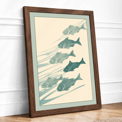 Fish in Motion Minimalist 1 Piece Wall Art