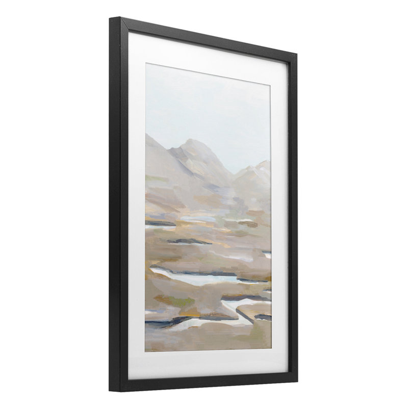 Reproduction encadrée sous verre Earth Serenity in Neutrals, par Hannah Dawson, H 20 po x l 14 po, Cadre noir minuit