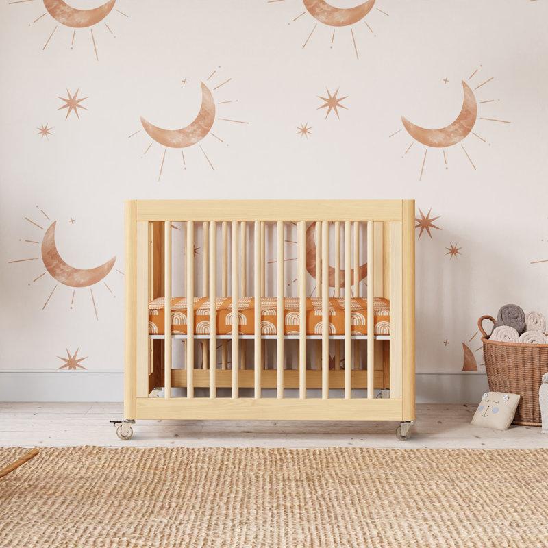 Yuzu 8-In-1 Convertible Crib With All-Stages Conversion Kits, Natural Walnut