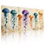 «Geometric Jellyfish», reproduction d'art sur toile tendue sur toile, ensemble de 3-807164640