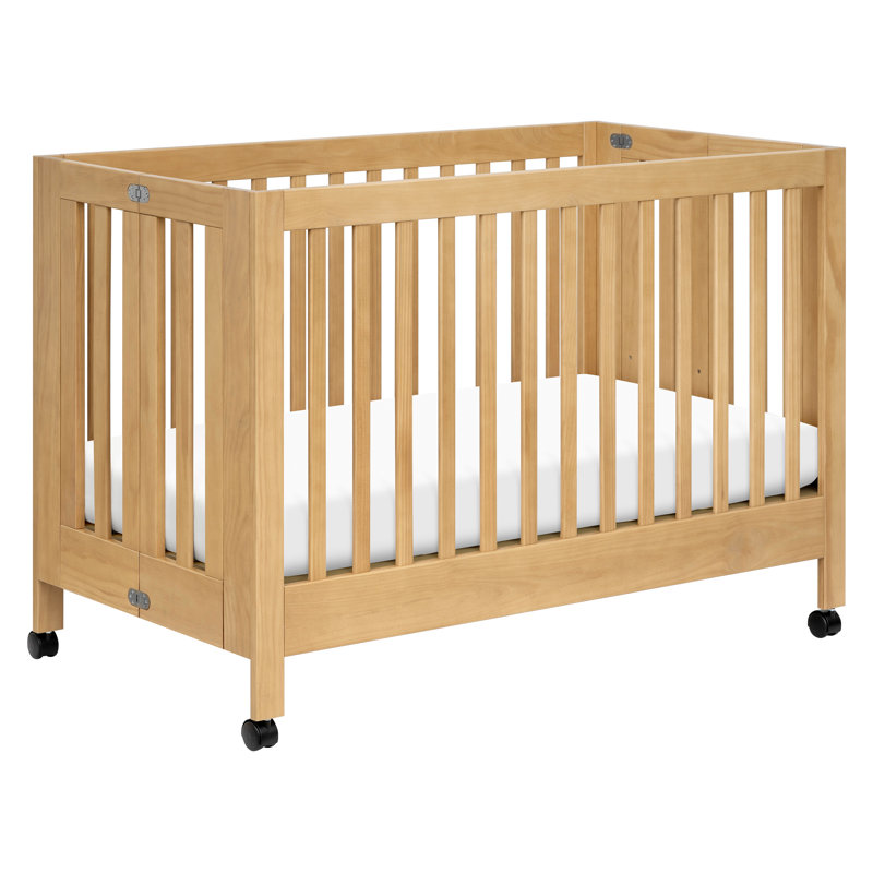 Lit de bébé portatif convertible Maki 2-en-1, Miel