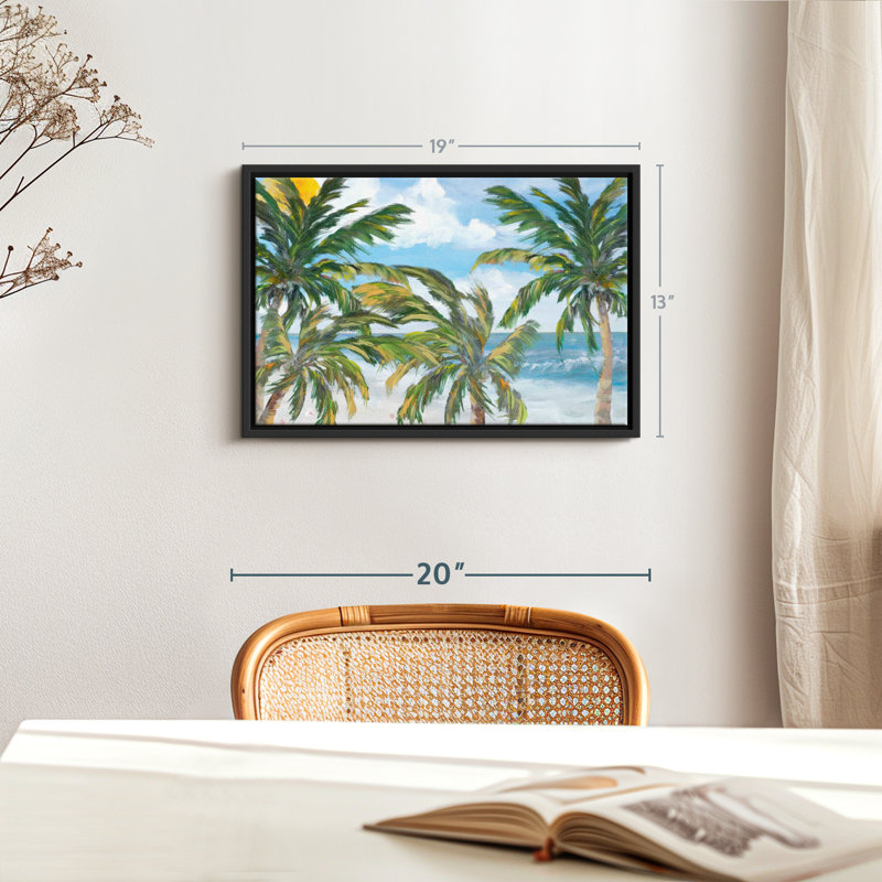 Plage «Tropical Trees Paradise Wall Art», H 13 po x l 19 po