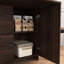 Armoire Space Space pour espaces limités - Bureau à domicile Panneau de particules en noyer avec option et rangement