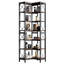 79" Corner Bookshelf, 7-tier Industrial Corner Bookcase, Tall Corner Shelf Storage Display Rack