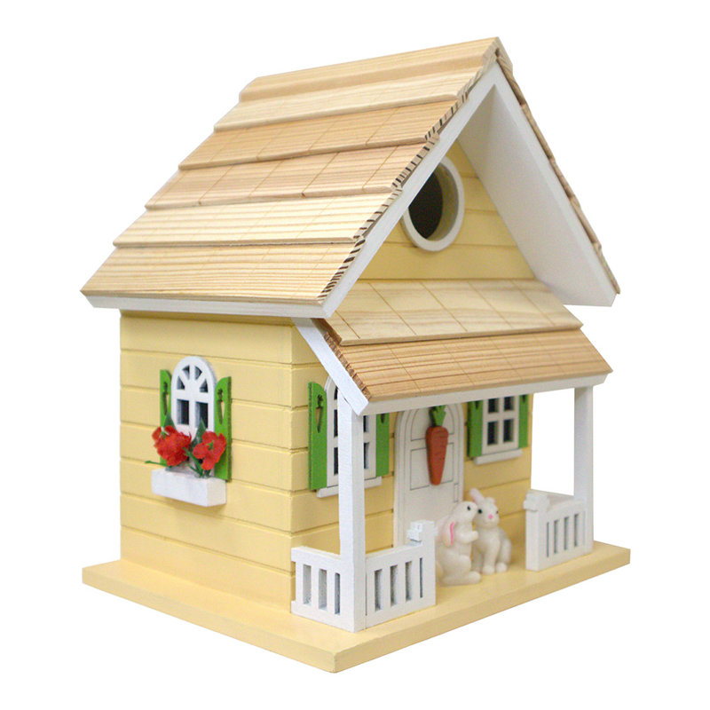 Bunny House Birdhouse - Yellow
