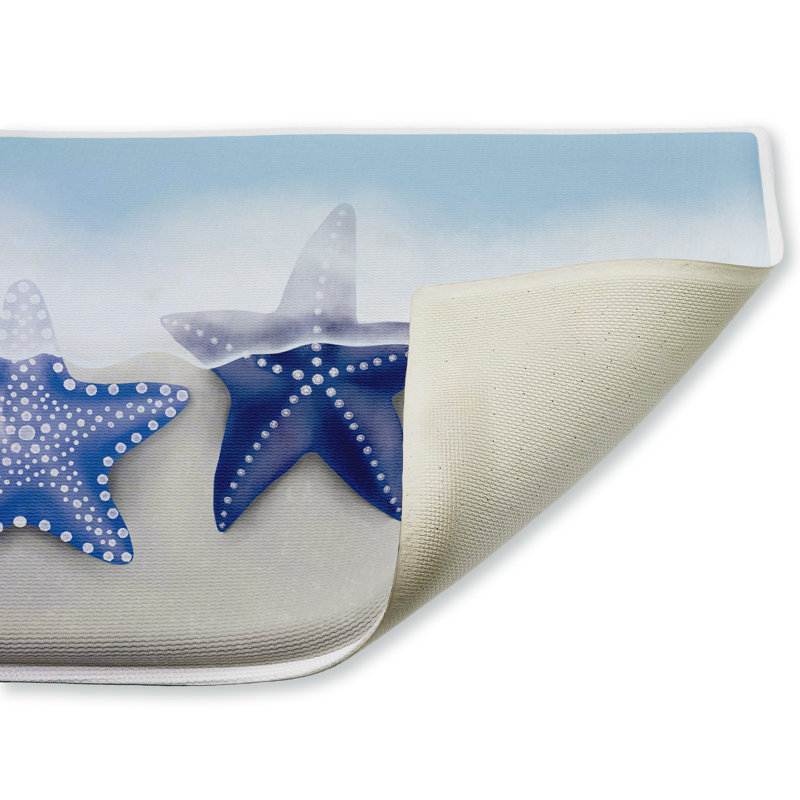 Tapis de bain en peluche et tapis de bain By The Shore, par Darlene Seale, 18 po x 30 po