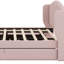Grand lit plateforme tapissier avec gigogne et double tiroir-1230367544