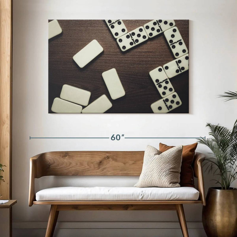 Senne pièces de domino, H 32 po x l 48 po