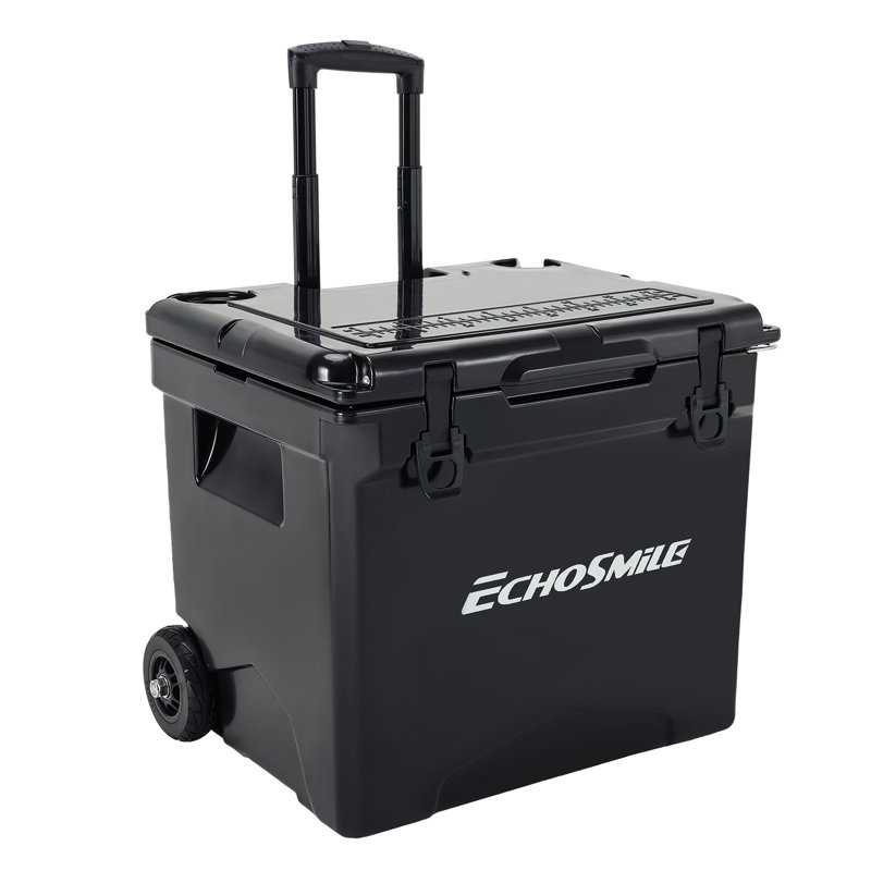 EchoSmile 45 Quarts Ice Chest with wheels in Black
