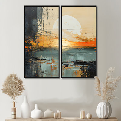 «Modern Coastal Mystic Sunrise I» - art mural côtier