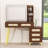 Makeup Vanity Desk with Mirror, Adjustable Lights, 5 Drawers and Storage Shelves-39882100